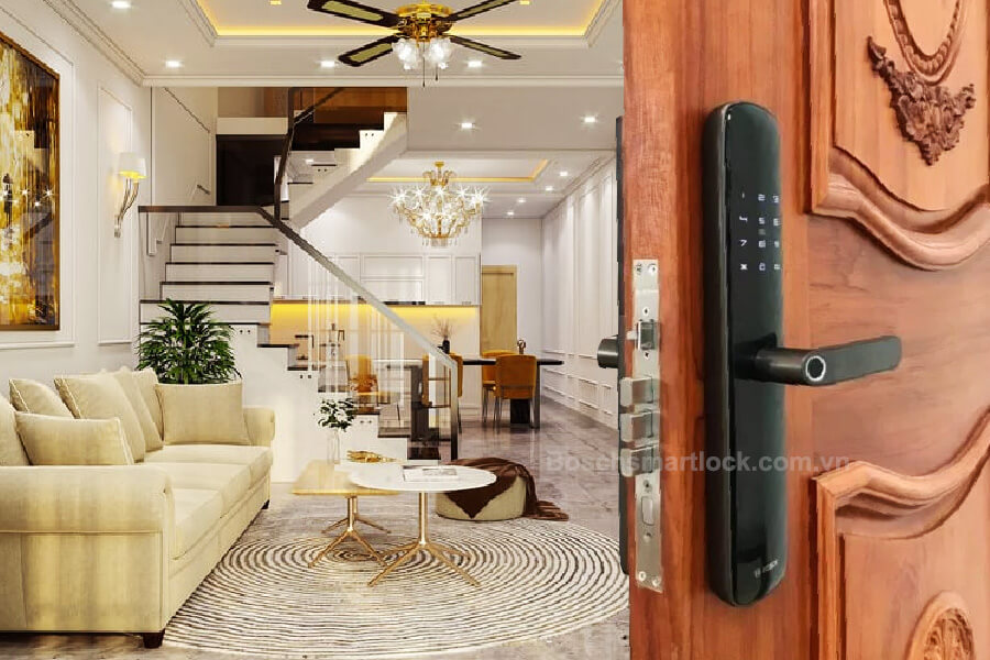 Khóa cửa gỗ vân tay