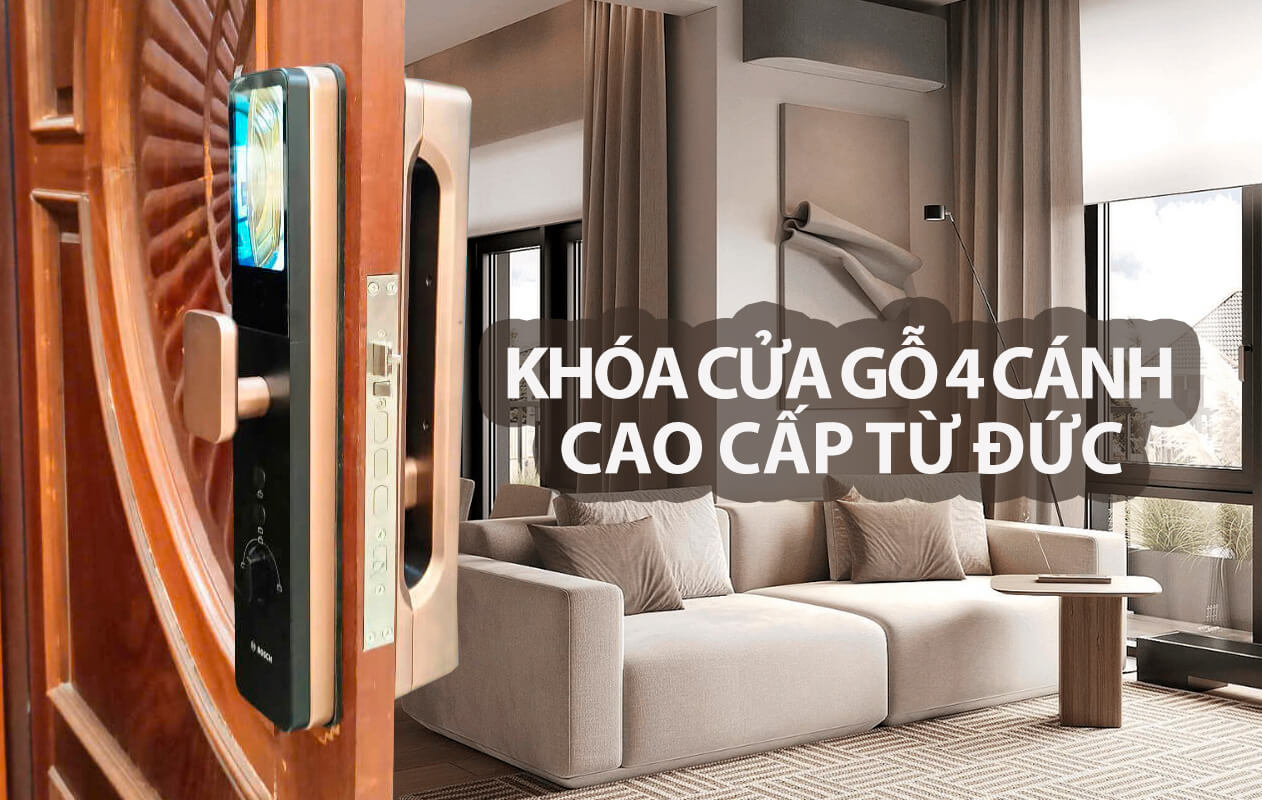 Khóa cửa gỗ 4 cánh