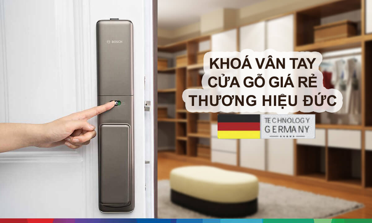 Khóa vân tay cửa gỗ giá rẻ