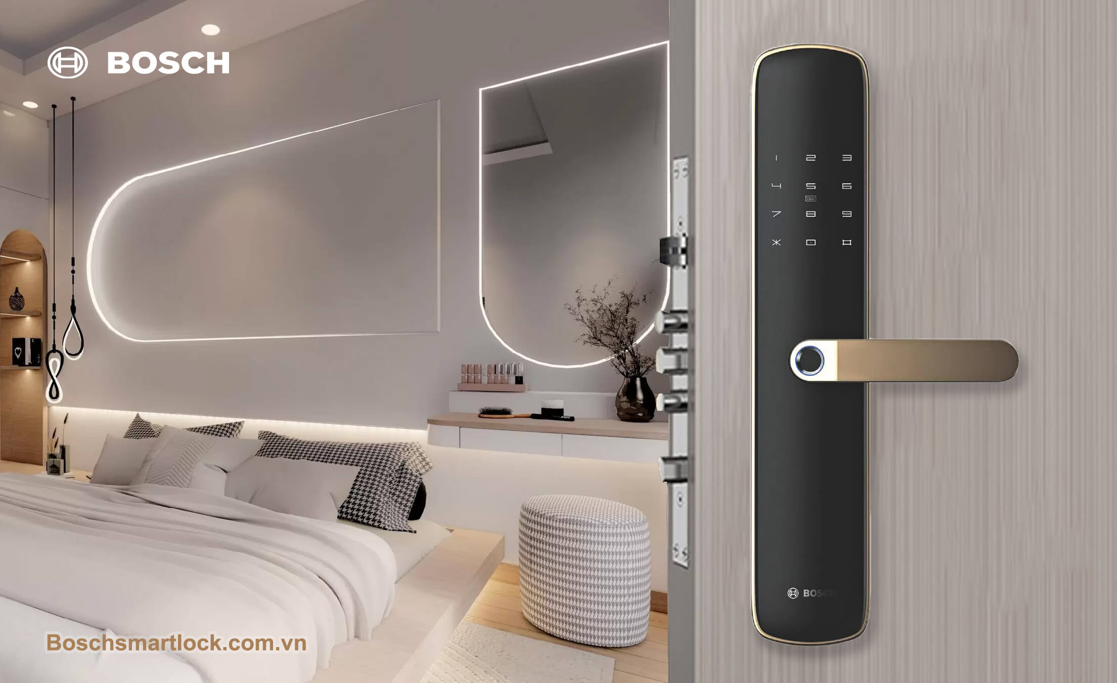 Ổ khóa cửa gỗ phòng ngủ