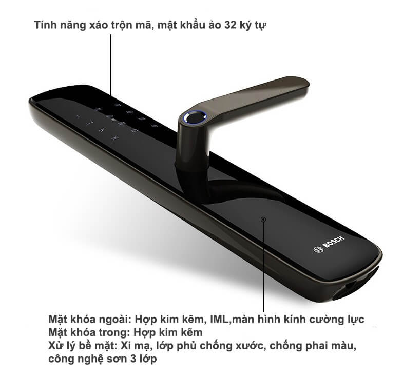 Tính năng nổi bật khóa điện tử Bosch ID60