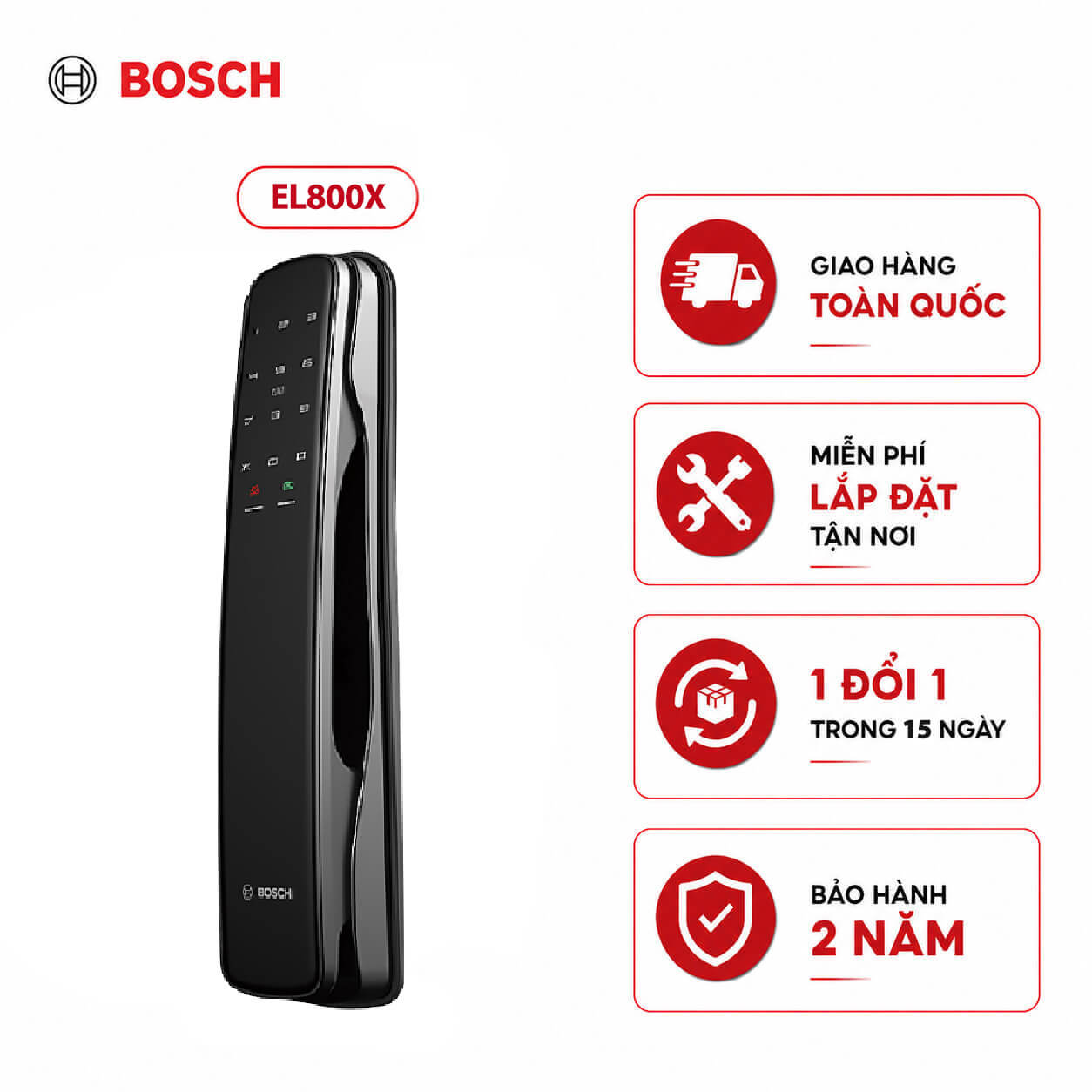 Khóa cửa điện tử Bosch EL800X (Gray) chính hãng