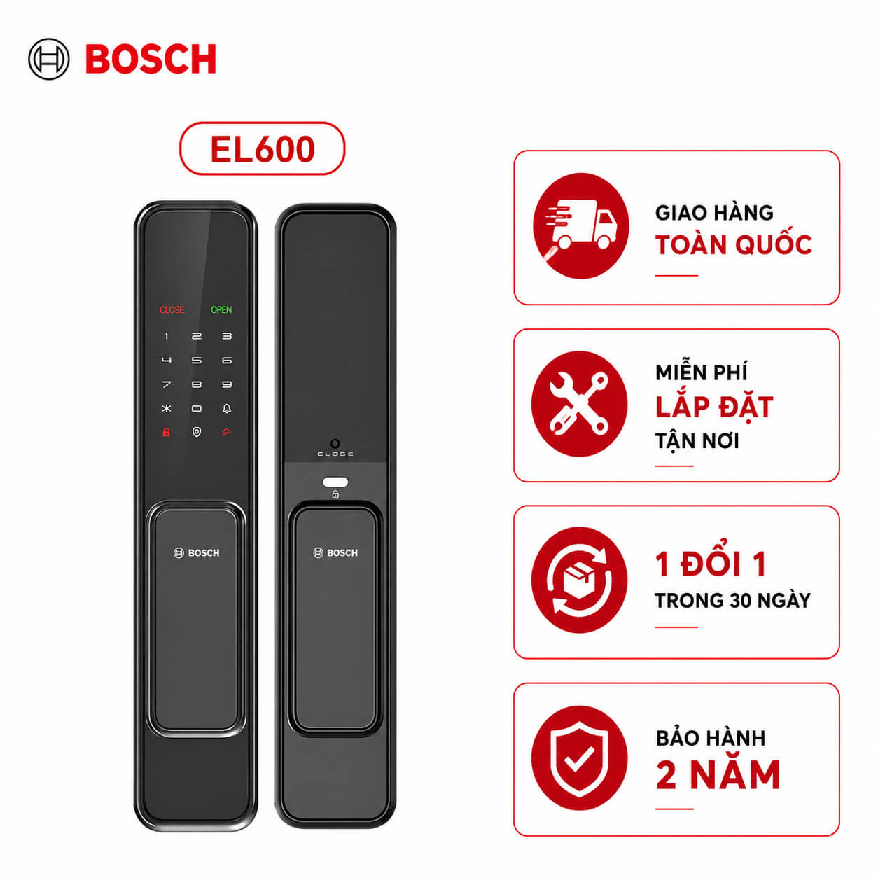 Khóa cửa vân tay Bosch EL600 (Black)