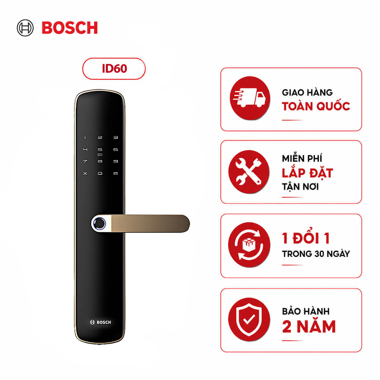 Khóa điện tử thông minh hãng Bosch ID60