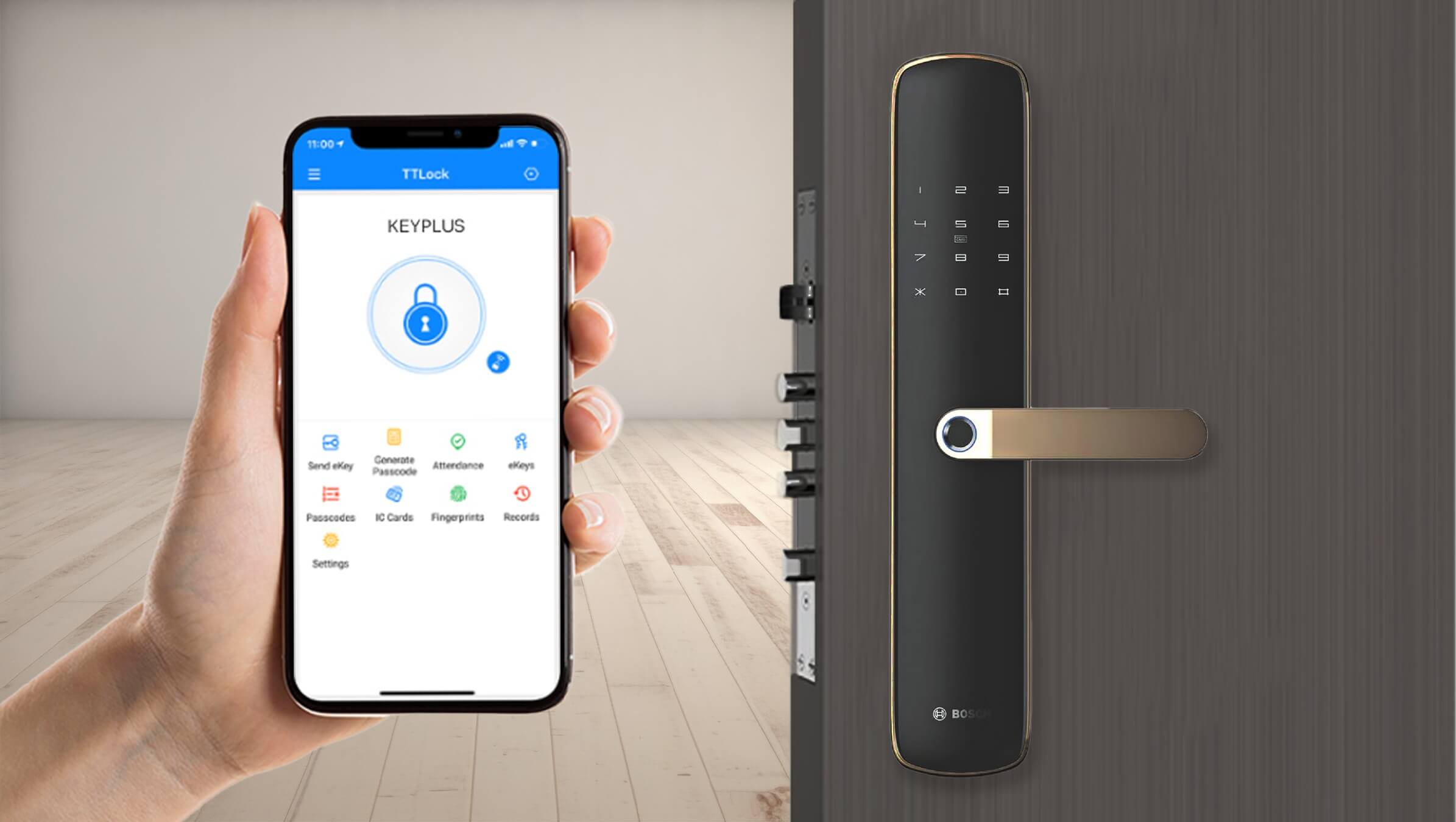 Giá bán và lắp đặt khóa cửa điện tử Bosch ID60