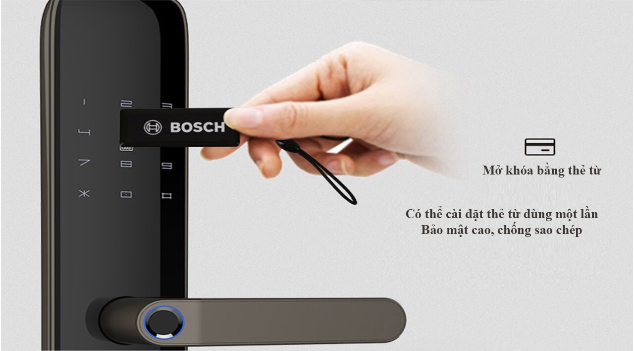Mở khóa điện tử Bosch bằng thẻ từ