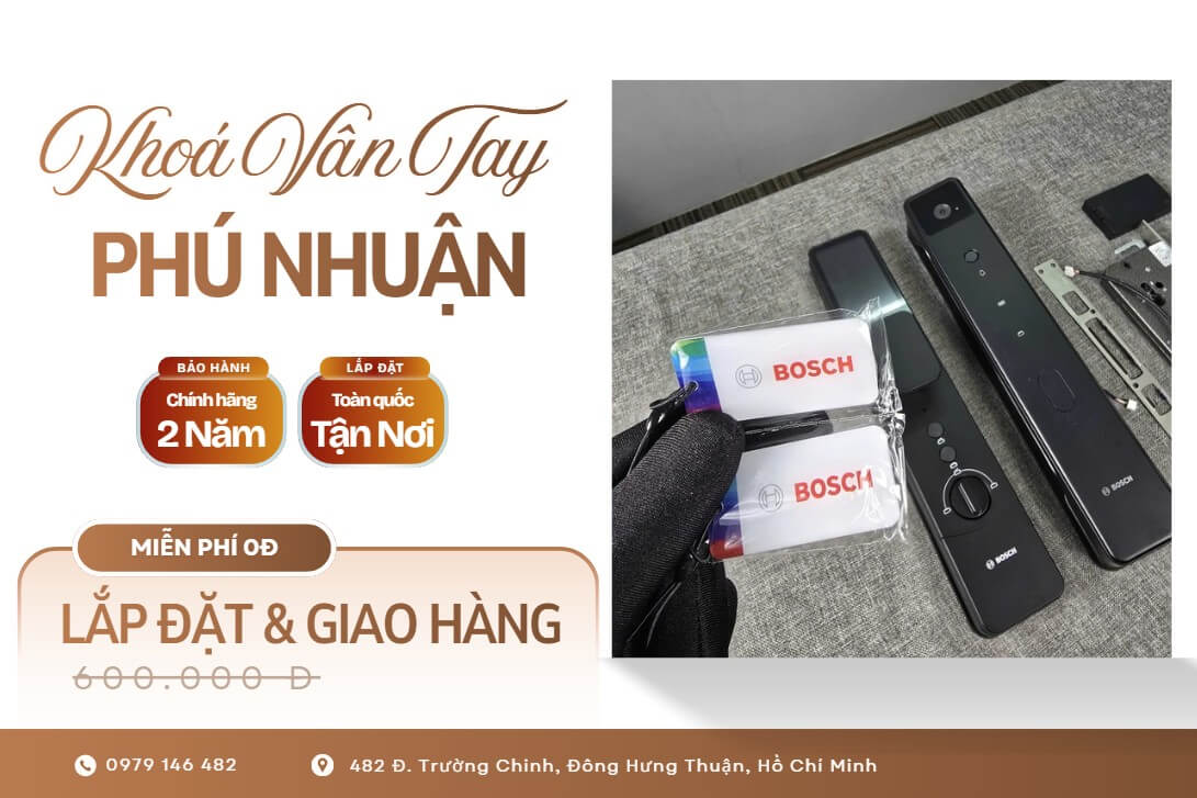 Khoá cửa vân tay điện tử Phú Nhuận lắp đặt sửa chữa tận nơi chính hãng