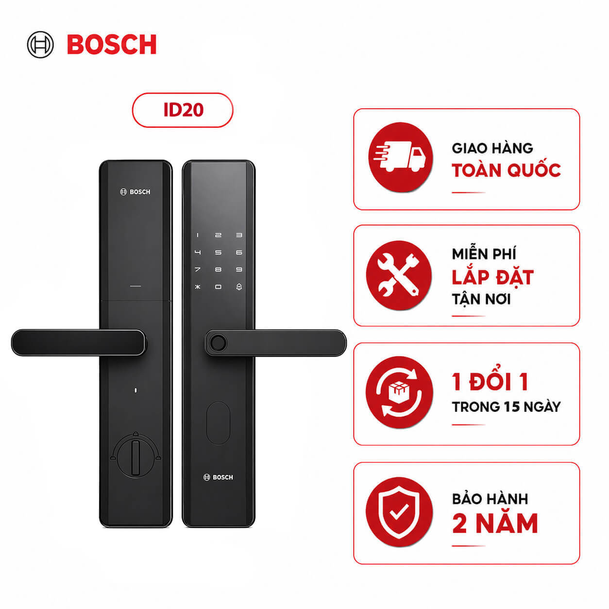 Khóa vân tay điện tử Bosch ID20 Khóa vân tay điện tử Bosch ID20