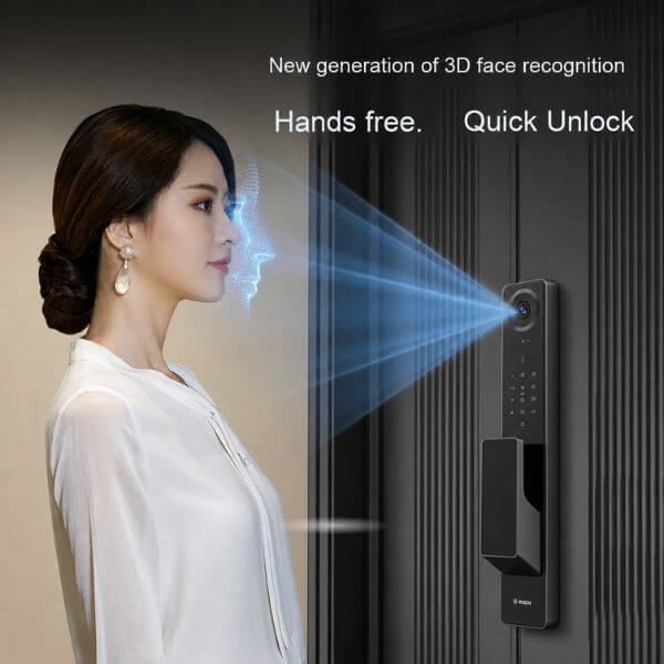 3D Face Recognition Unlocking Technology on Bosch FU20 pro smart lock