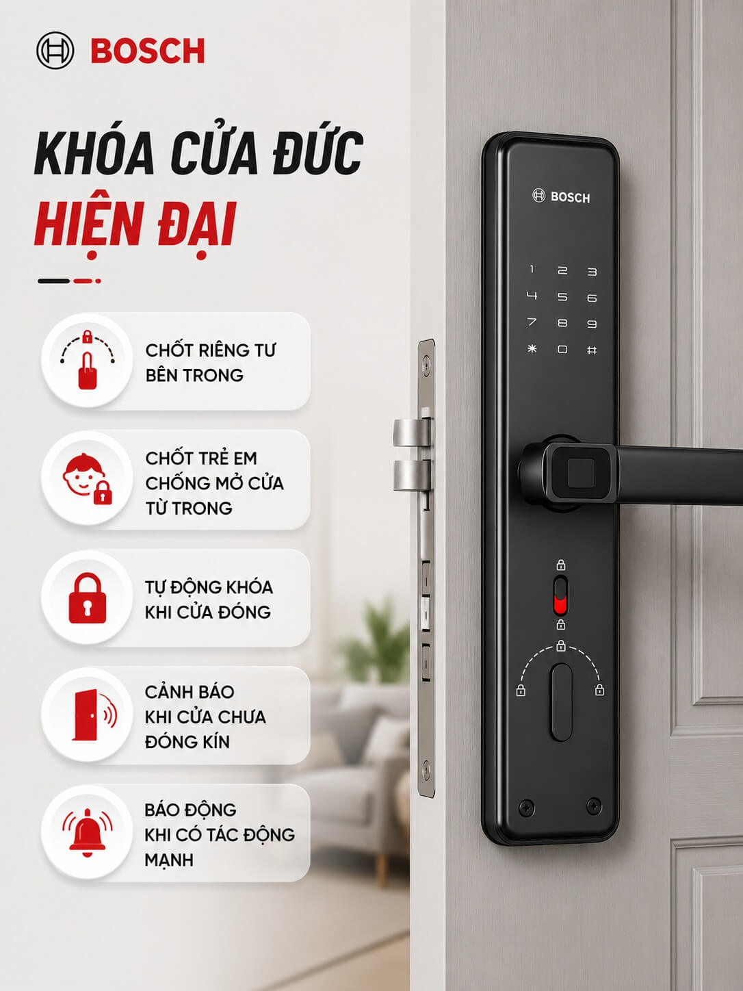 Giảm Nguy Cơ Trẻ Nhỏ Tự Ý Mở Cửa Ra Ngoài