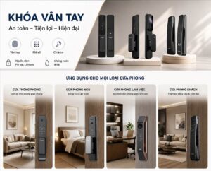 Khóa điện tử cửa phòng ngủ