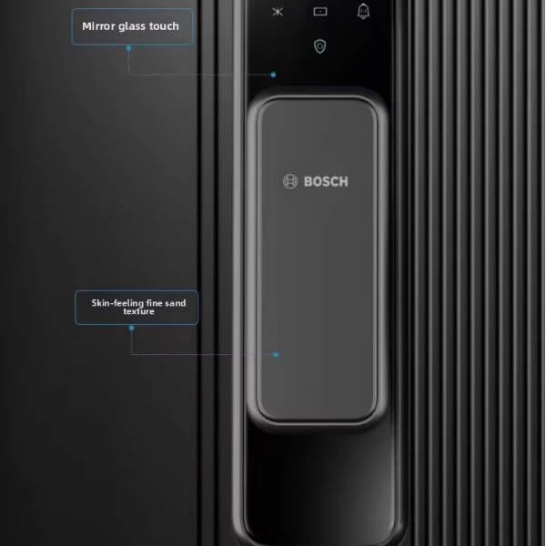 Premium tempered glass with refined surface finish on Bosch EL600VF