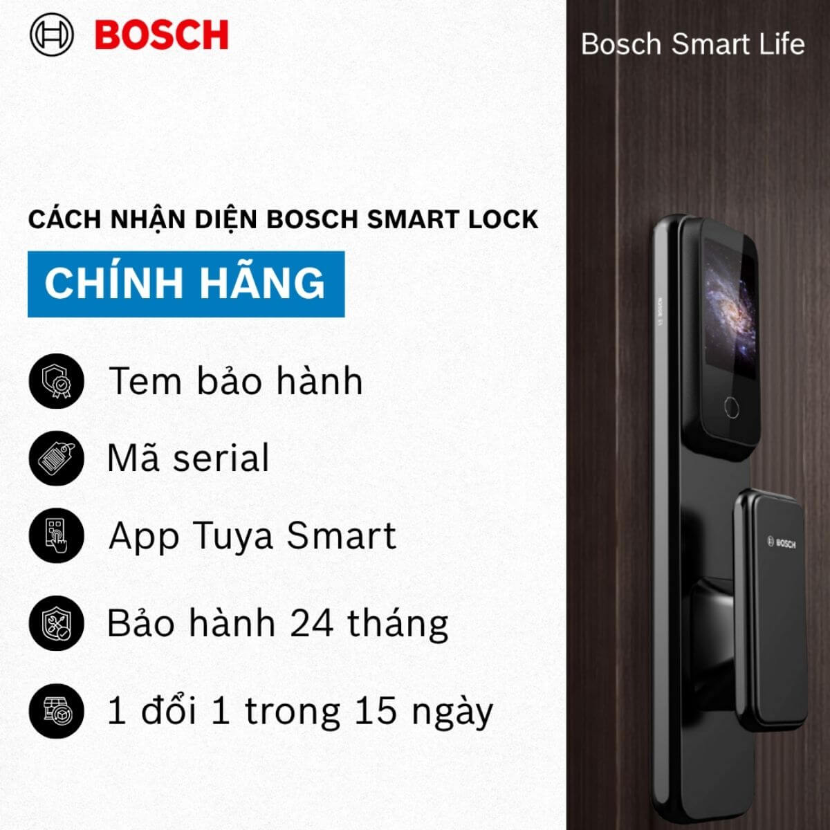 Cách nhận diện Bosch Smart Lock chính hãng
