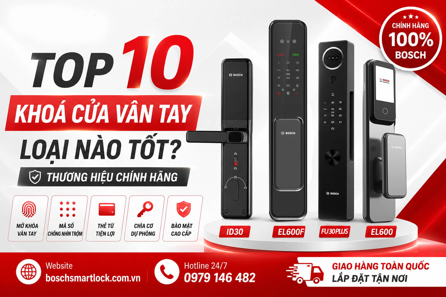 Top 10 khóa cửa vân tay loại nào tốt đáng mua hiện nay