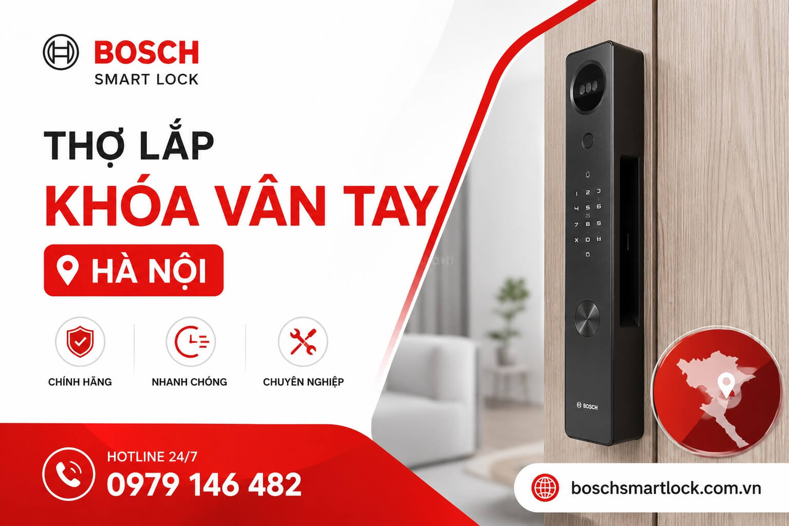 Thợ lắp khóa cửa điện tử Hà Nội tận nơi