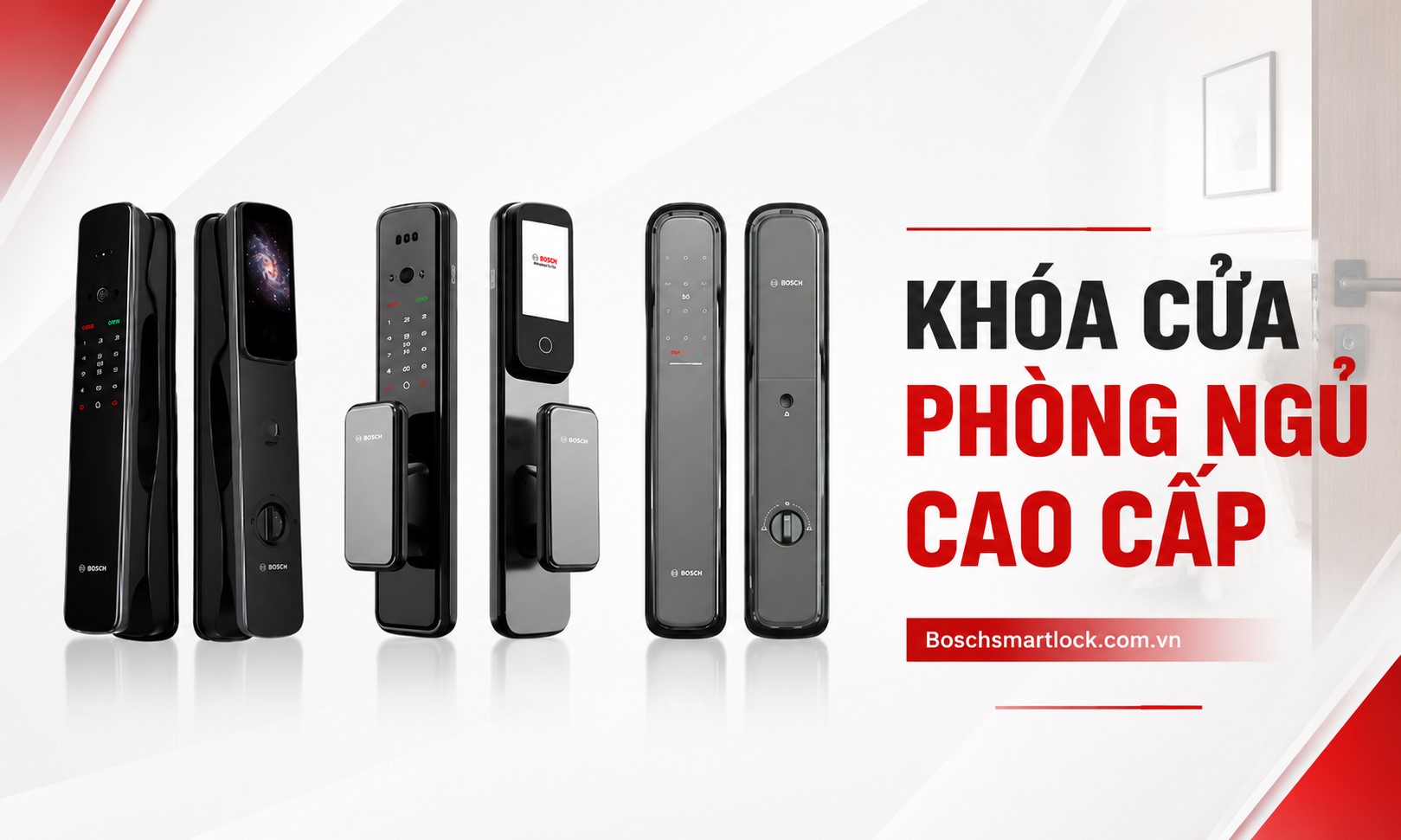 Khóa cửa phòng ngủ cao cấp Bosch sang trọng, hiện đại