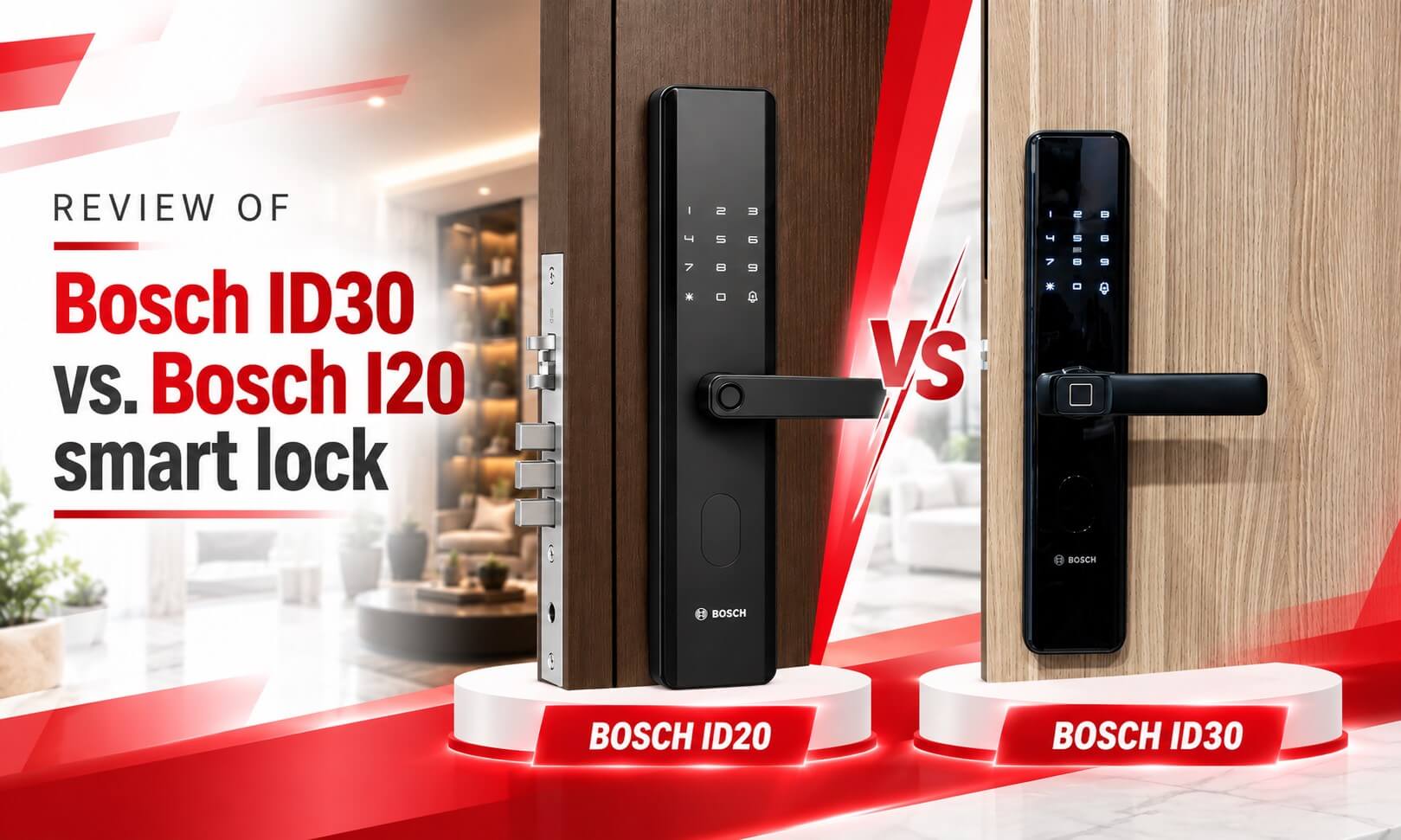 Review of Bosch ID30 vs. Bosch I20 smart lever door locks